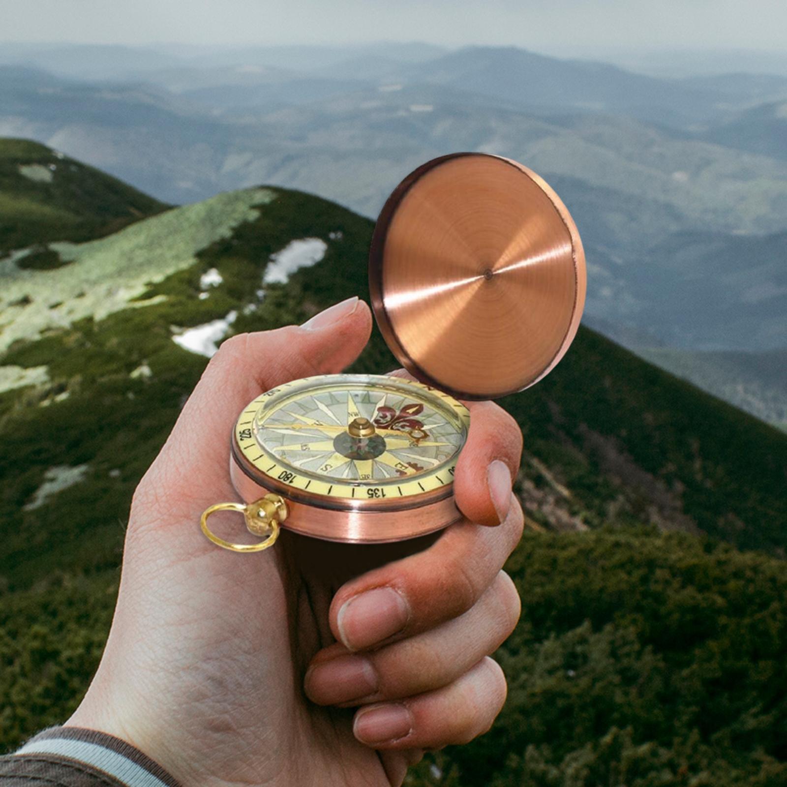 Classic Pocket Compass Clamshell Compass for Backpacking Hiking Camping