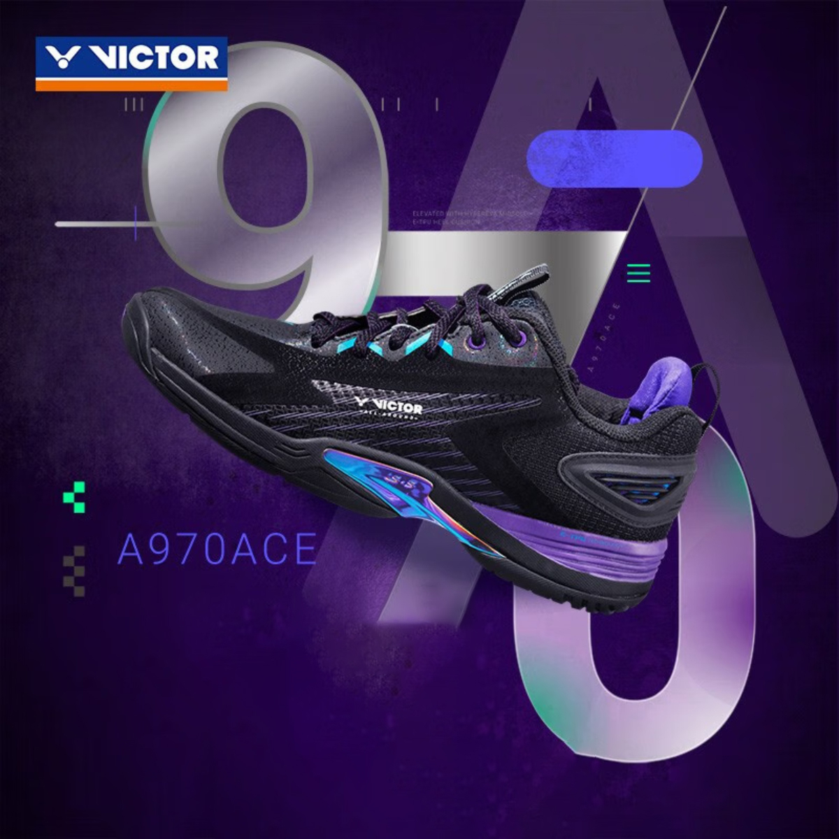 Giày thể thao cầu lông Victor A970 ACE mẫu mới dành cho nam và nữ bảo hành 12 tháng nhẹ êm chân thoáng khí bám sân tốt