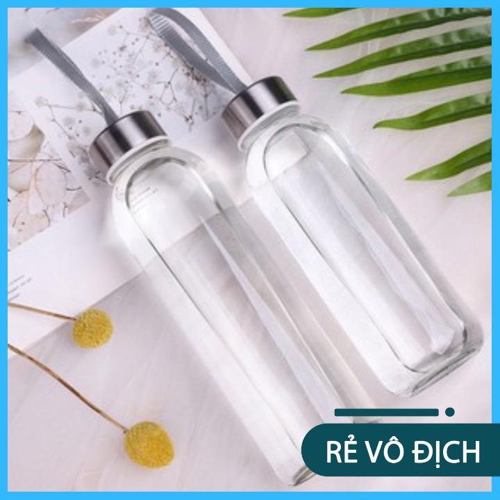 Bình Nước Thủy Tinh Có Quai Xách Xinh Xắn, Mang Đi Làm, Đi Chơi, Picnic, ...