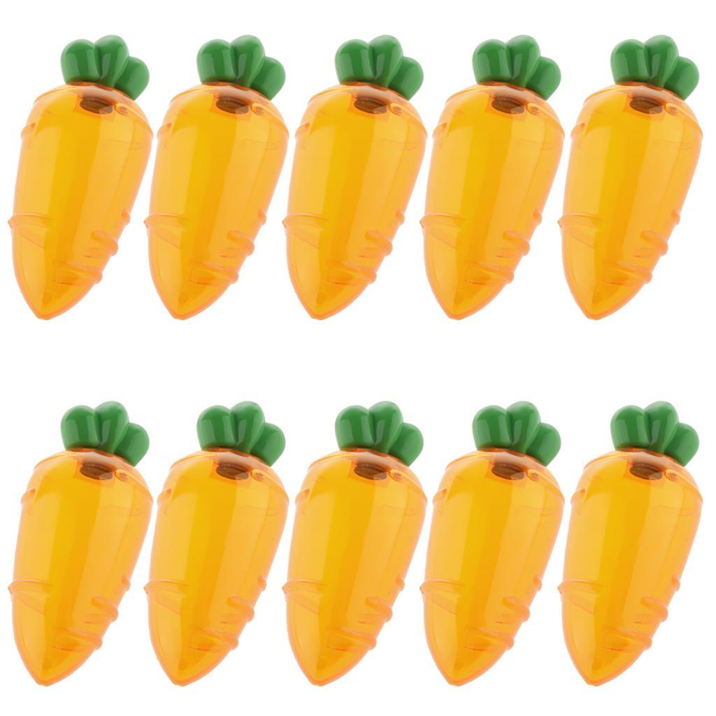 2X 10 Pieces Plastic Carrot Shape Candy Boxes Party Gift Favor Clear Orange