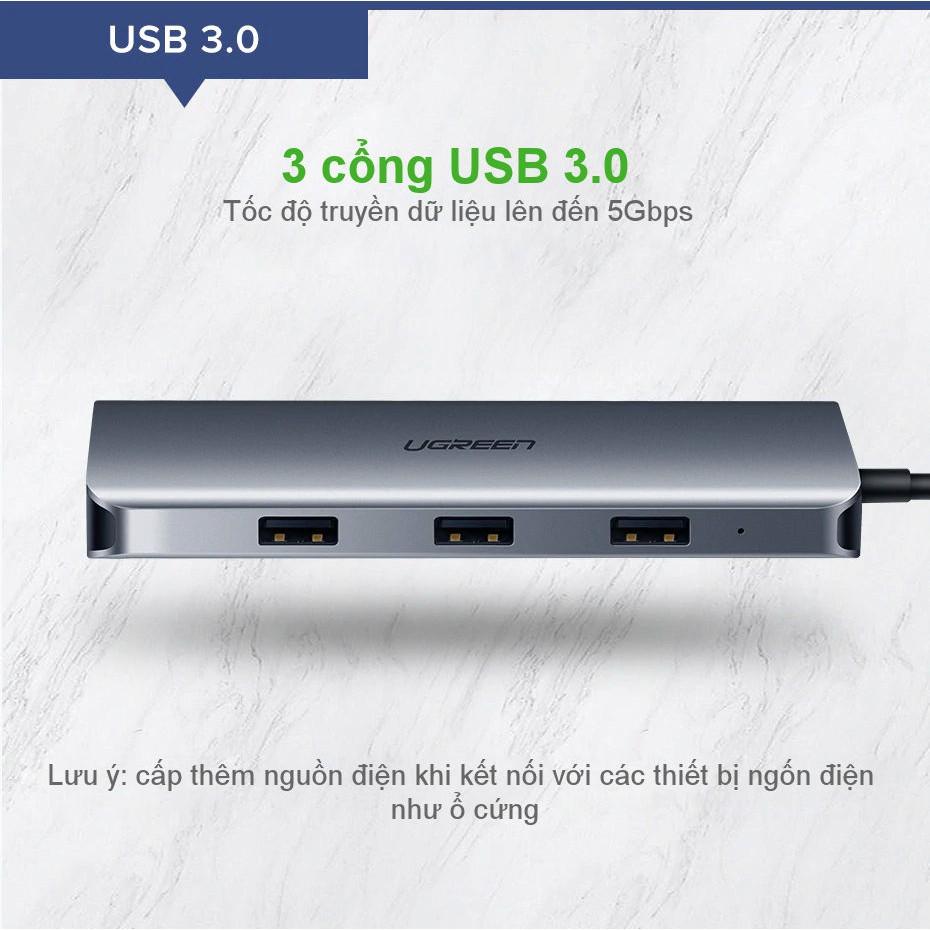 Bộ chuyển đổi đa năng UGREEN CM121 CM212 cho MacBook, Dell XPS 13, và thiết bị máy tính điện thoại hỗ trợ USB type C - Hàng chính hãng