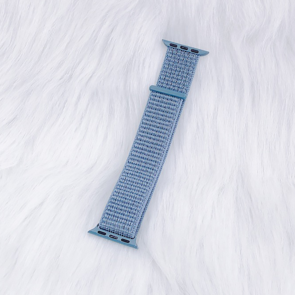 Dây Đeo Cho Apple Watch Nylon Sport Loop Màu Xanh Xám