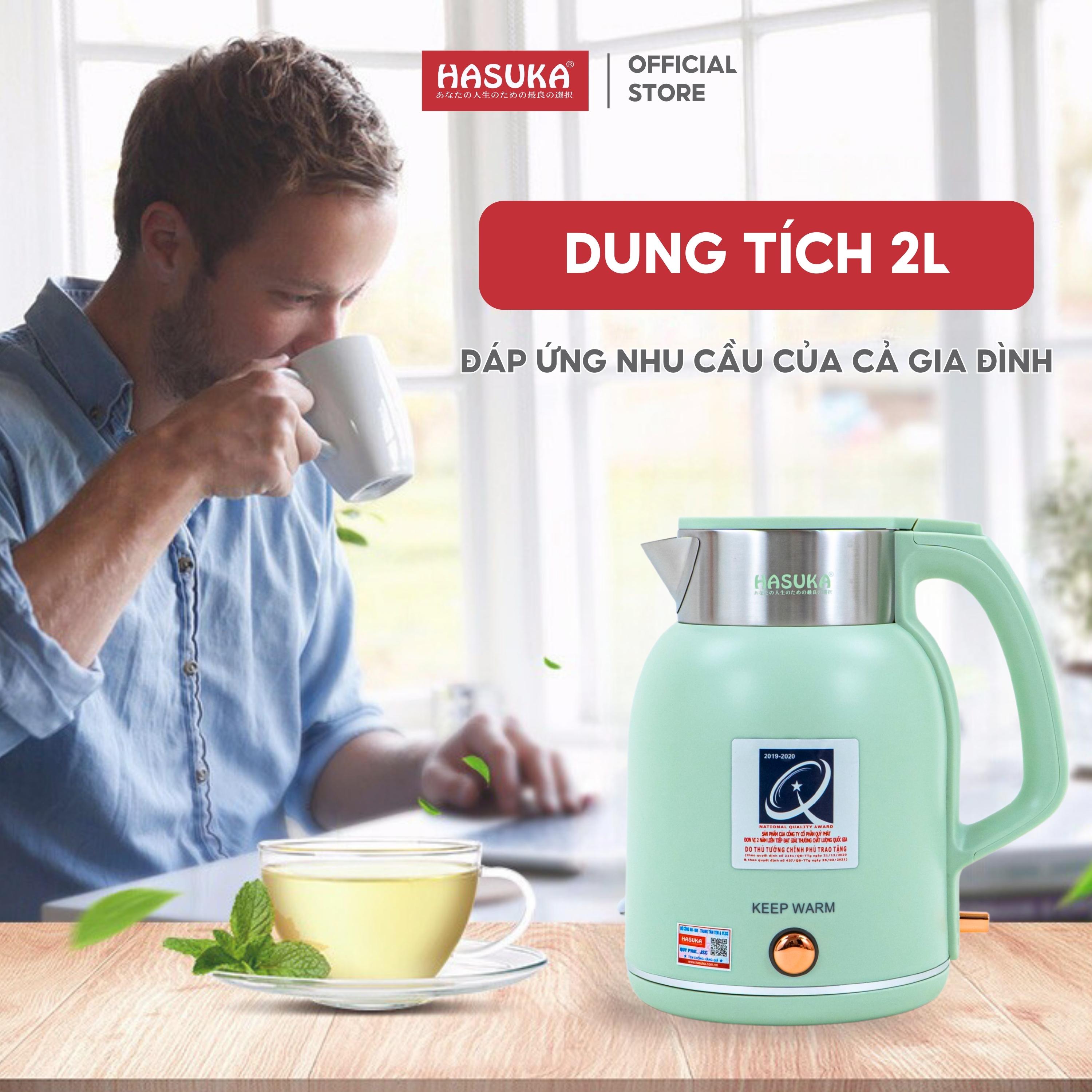 Ấm siêu tốc HASUKA HSK-223, dung tích 2L, công suất 1850-2200W, màu sắc trang nhã hiện đại - HÀNG CHÍNH HÃNG