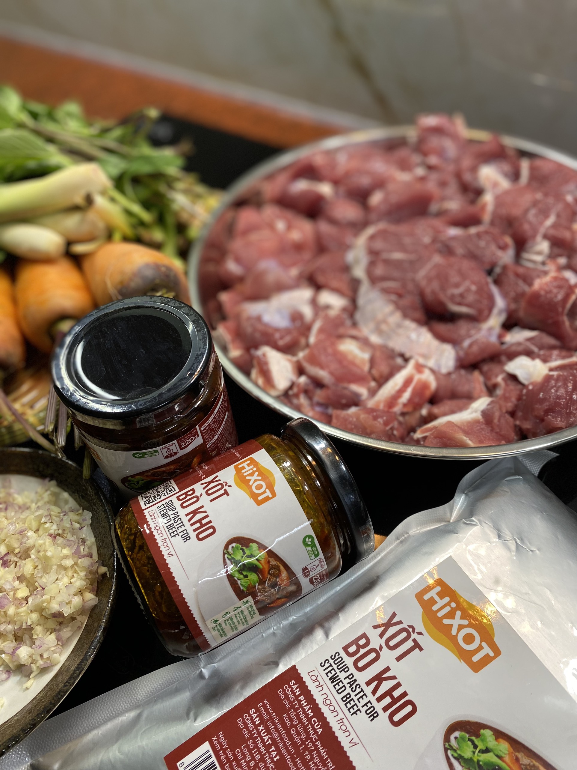 [VEGAN] XỐT BÒ KHO HiXOT hũ 220Gram, nấu bò kho, bò xốt vang, CHAY MẶN ĐỀU DÙNG ĐƯỢC