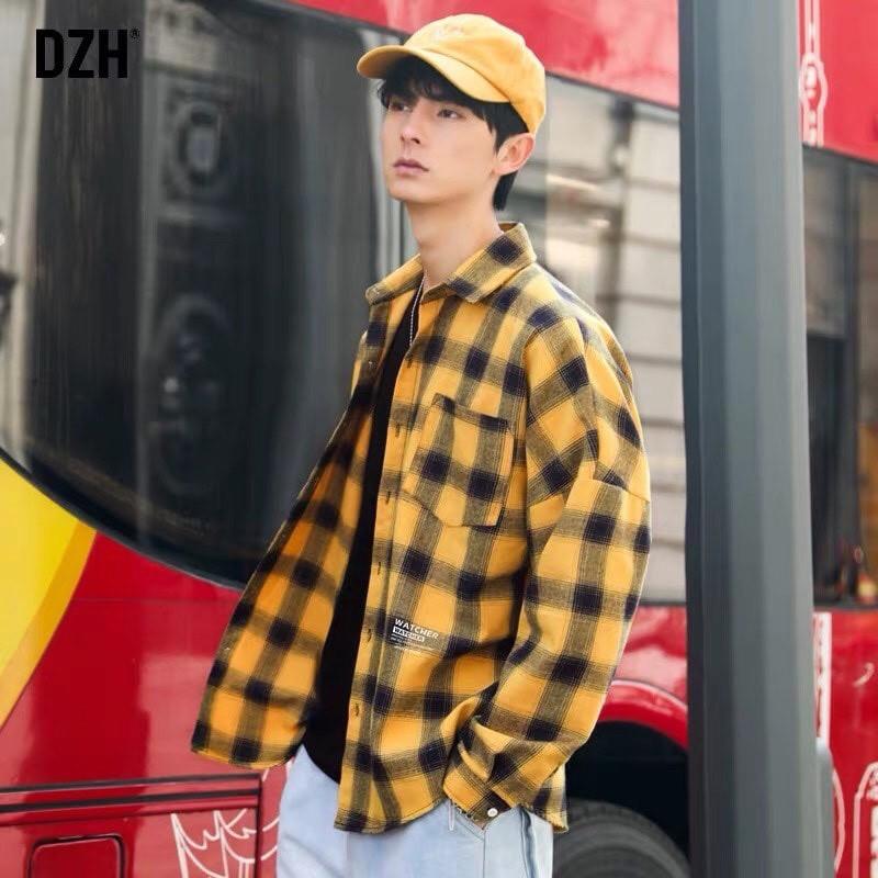 Áo Khoác Sơ Mi CARO Unisex Form Rộng nam nữ phong cách ulzzang KUN