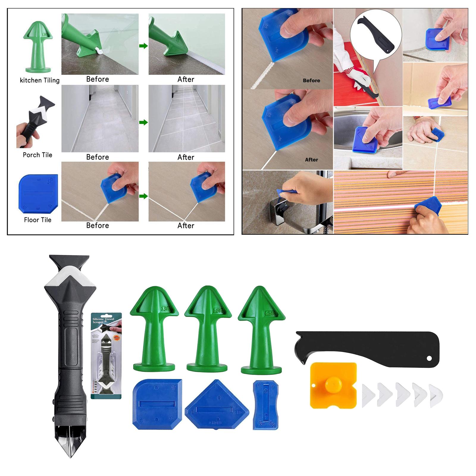 15x Caulking Tool Kit Caulking Nozzle Applicator Finishing Tool for Window