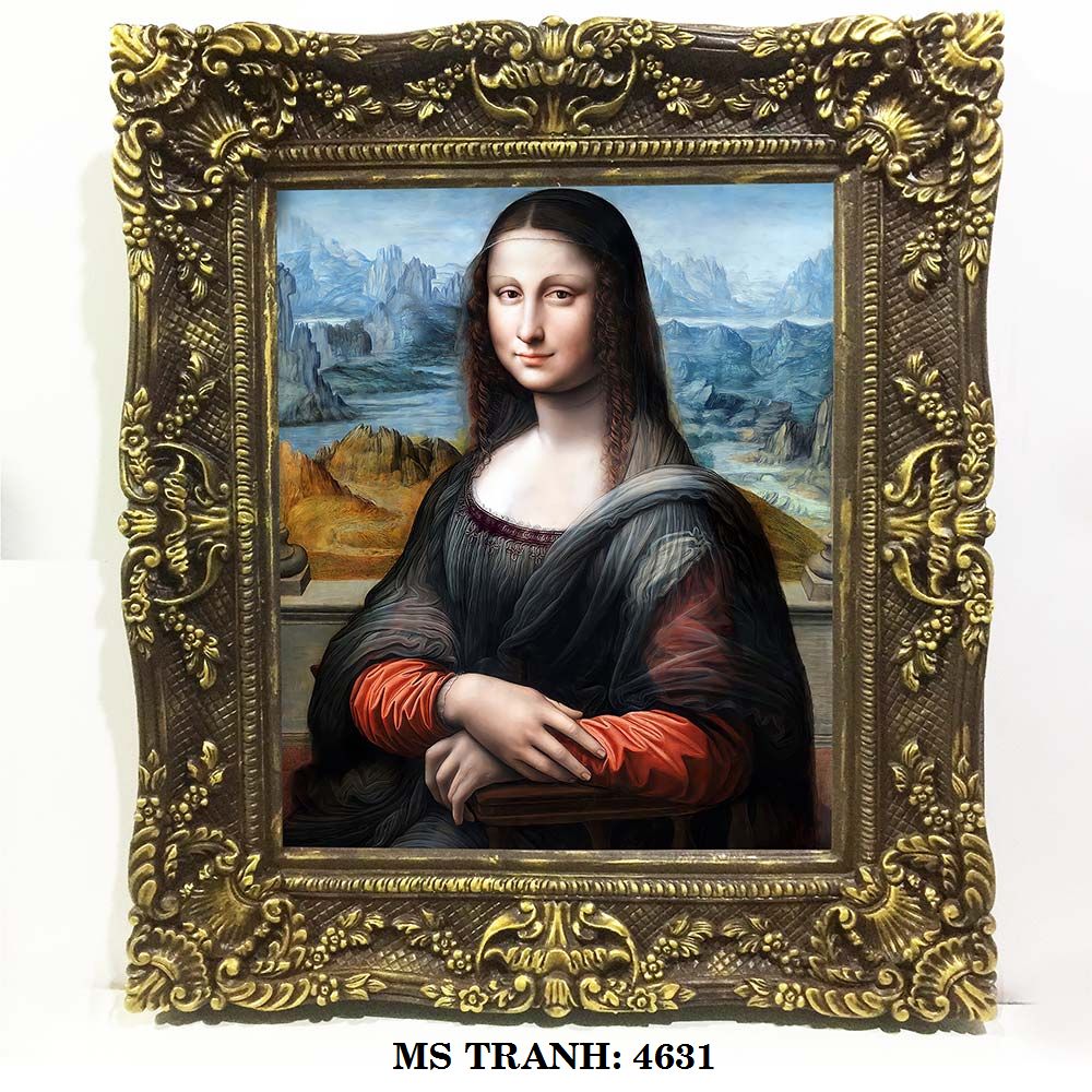 Tranh treo tường châu âu trang trí phòng khách, phòng ngủ. Bức tranh MONA LISA - Nàng Mona Lisa MS 4631