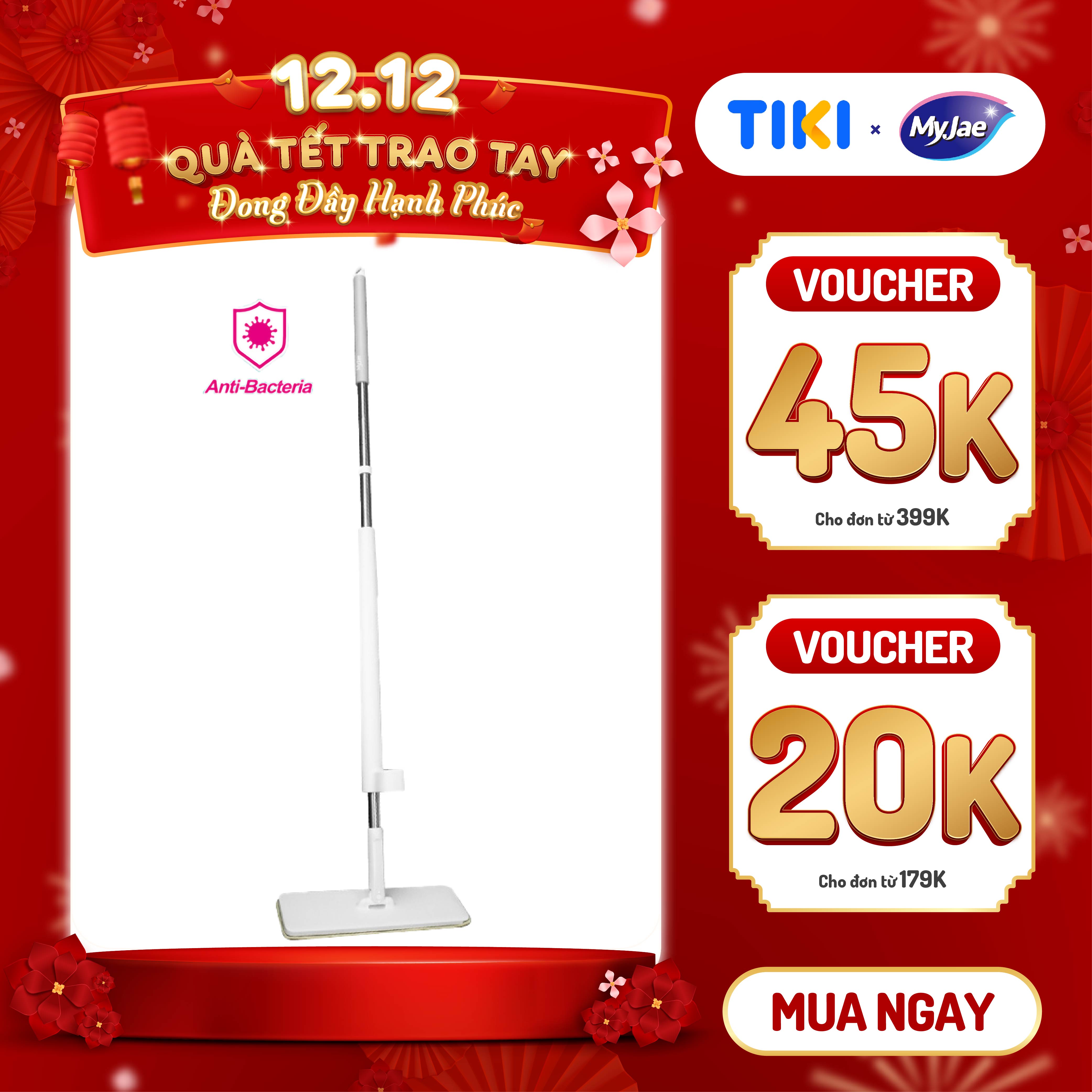 Cây Lau Nhà Tự Vắt Thông Minh Sợi Microfiber - Khang Khuân