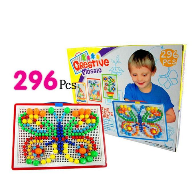 Đồ chơi xếp hình hạt 296 chi tiết hạt nấm cho bé