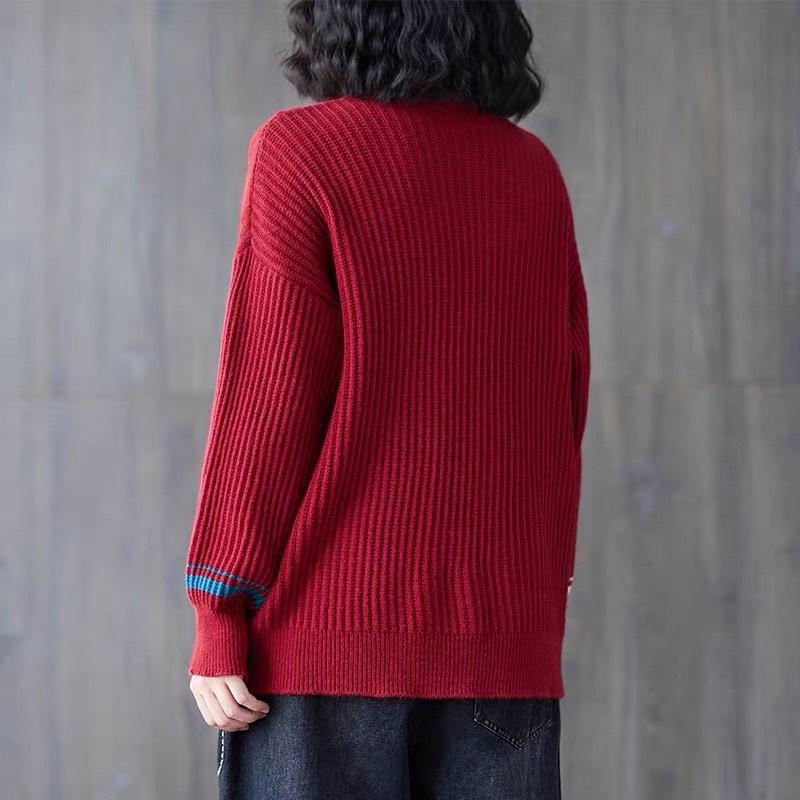 Áo len cardigan nữ pha màu cá tính, áo khoác len nữ hàng quảng châu