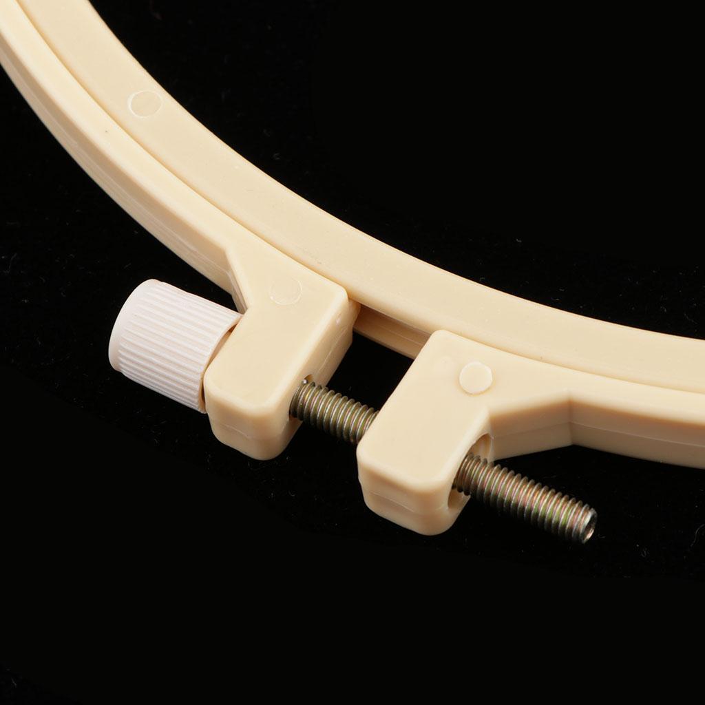 DIY Ribbon Flowers Embroidery Set with Frame for Beginner Needlework Kits Cross Stitch Series Arts Crafts Sewing Decor 7.87 inch Round