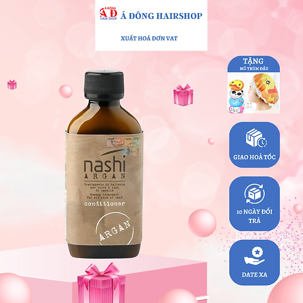 [+Tặng mũ trùm] Dầu xả Nashi Argan Classic Conditioner phục hồi tóc siêu mượt Italy 200ml