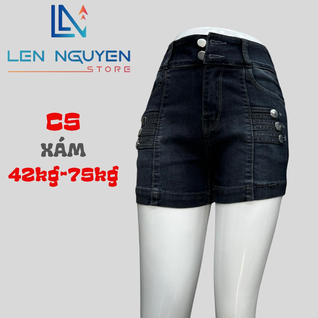 C5_Quần jean nữ, đùi, lưng cao, quần bò nữ dáng ôm, quần rin nữ có big size, cho 42kg đến 75kg,LEN NGUYEN STORE - Xanh Nhạt