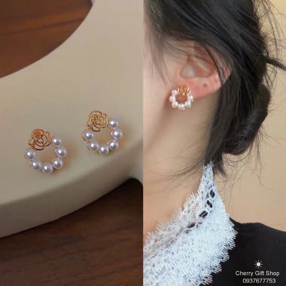 Đôi Bông Tai Nhiều Kiểu Dáng/Đính Hạt Ngọc Trai Giả Phong Cách Hàn Quốc Thời Trang Cho Nữ