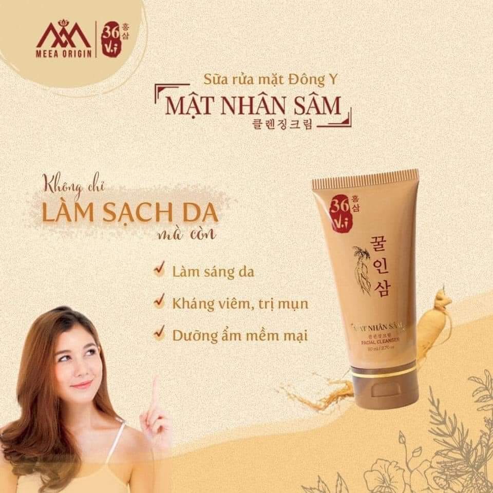 Combo 3 Tuýp Sữa Rửa Mặt Đông Y Mật Nhân Sâm 36 vị - Thảo Mộc Đông Y An Toàn cho mọi loại da