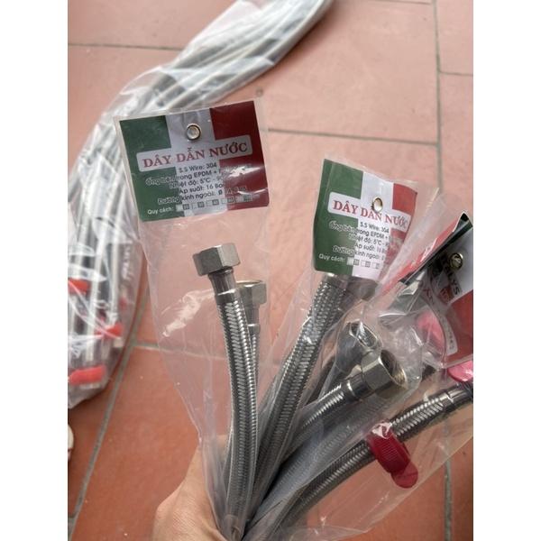 Dây cấp nước nóng lạnh inox SUS 304 bảo hành 12 tháng (40CM-60CM-80CM-100CM