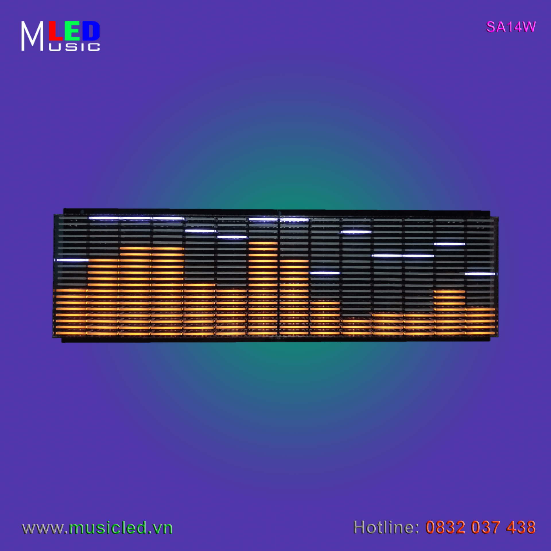 Dàn đèn Music LED nháy theo tần số nhạc 14 cột treo tường