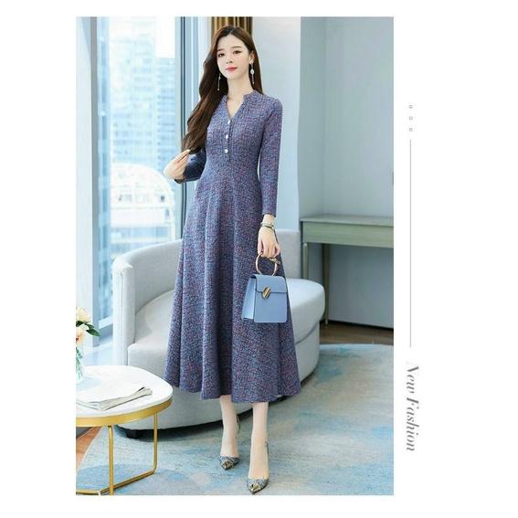 HÀNG NHẬP - ĐẦM DẠ XÒE TAY DÀI