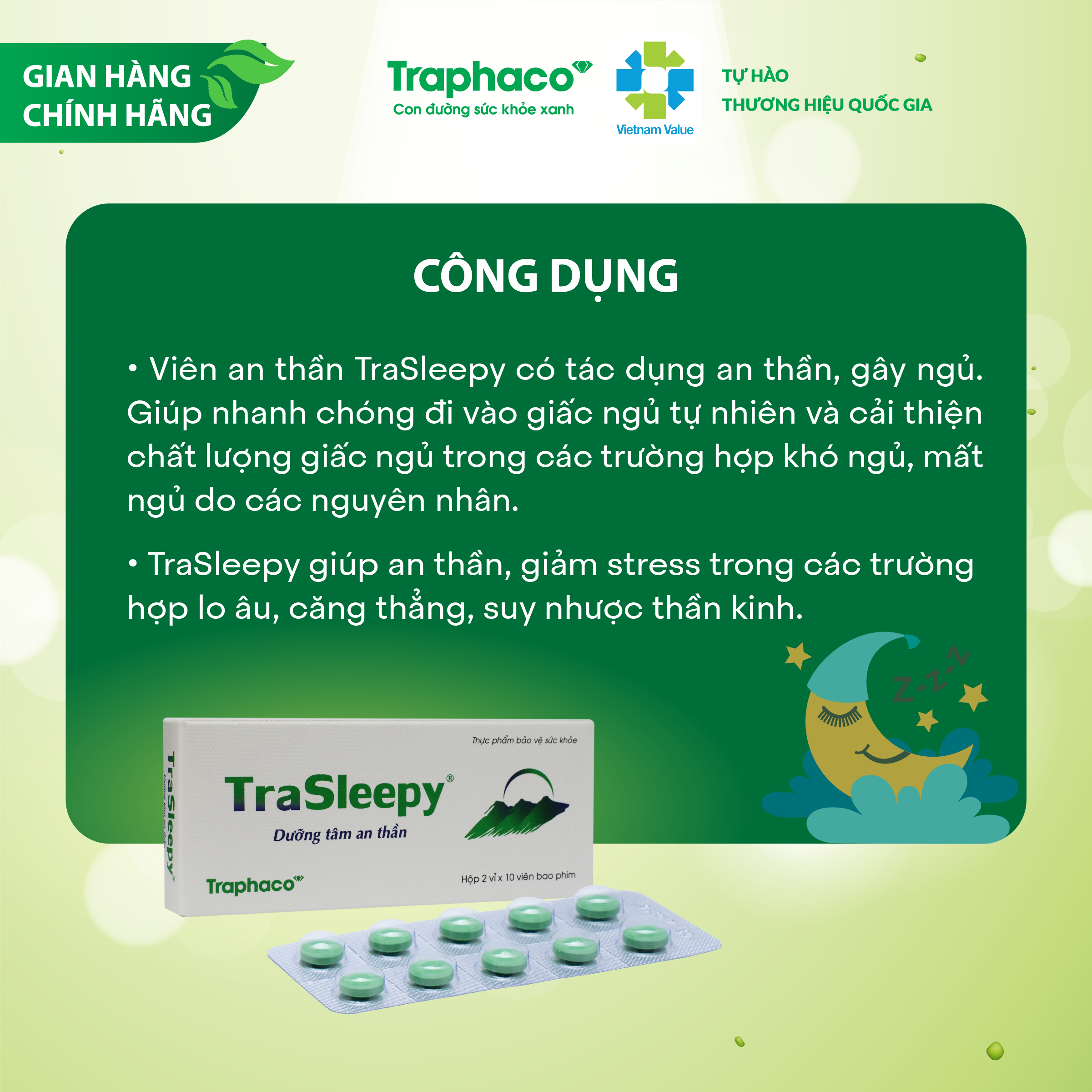 TRASLEEPY - MANG LẠI GIẤC NGỦ TỰ NHIÊN, ÊM DỊU