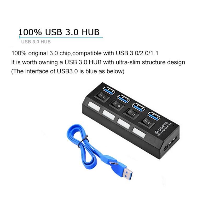 Hub 4 cổng USB 3.0 tốc độ cao 5Gbps