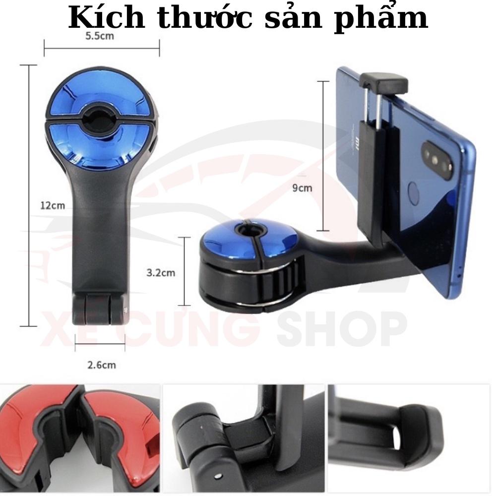 Móc treo đồ sau ghế ô tô kèm giá đỡ điện thoại