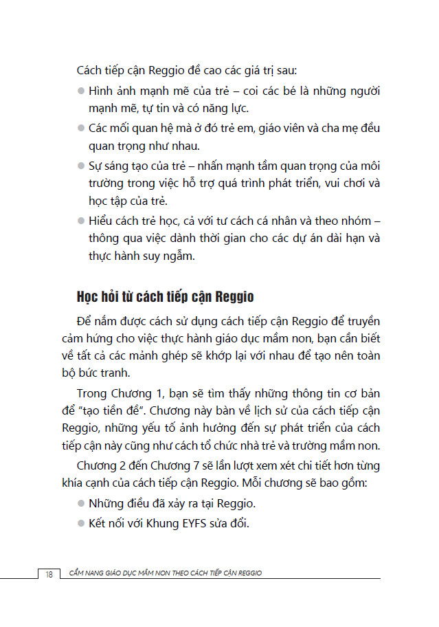 Sách Cẩm nang giáo dục mầm non theo cách tiếp cận Reggio