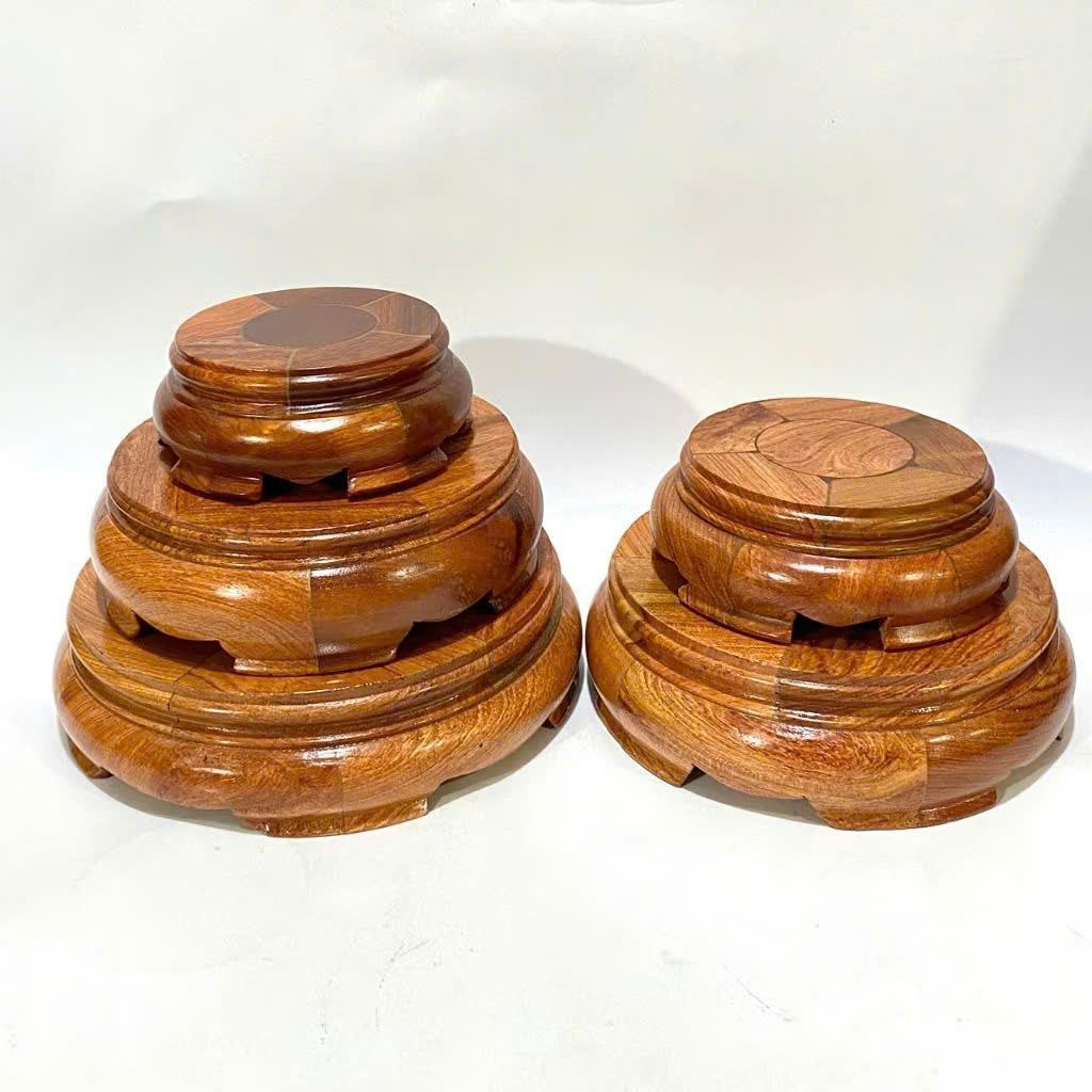 Đế tròn tiện dụng , Đế bát hương (đồ thờ gỗ ,kê bát hương) đế gỗ tròn , đế gỗ chân thấp ( cao 6cm) Trang Trí Nhà Đồng Decor Phòng Decor