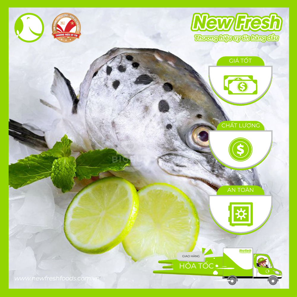 Đầu Cá Hồi Nauy Tươi Túi 1Kg