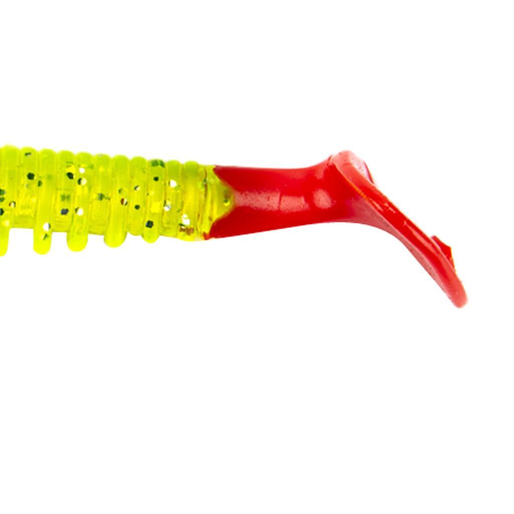 4pcs Soft Plastic Lure Artificial Worm Bait Carp Bass Trout Minnow Fishing