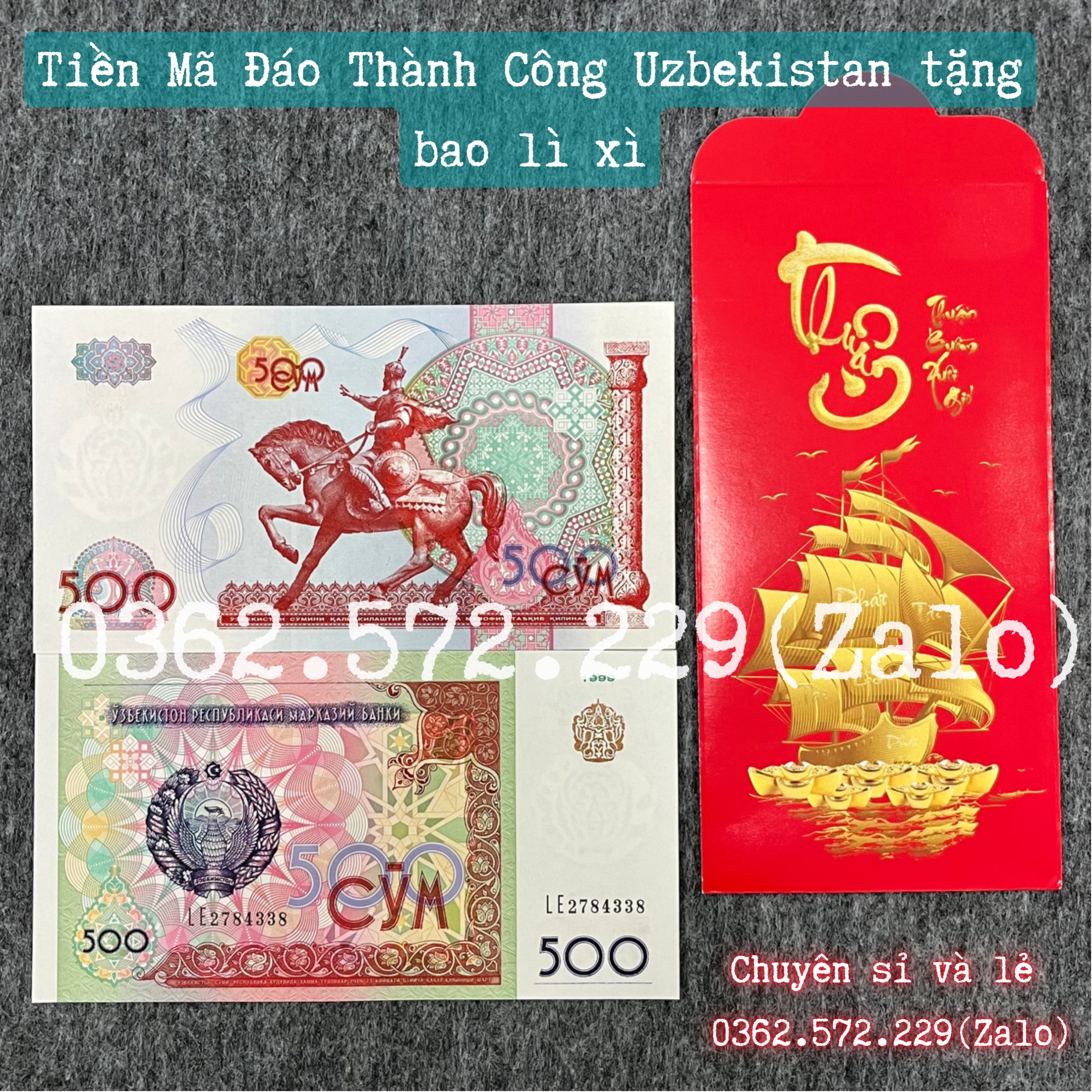 Tờ Ngựa mã đáo thành công của Uzberkistan làm phong thủy may mắn hút tài lộc