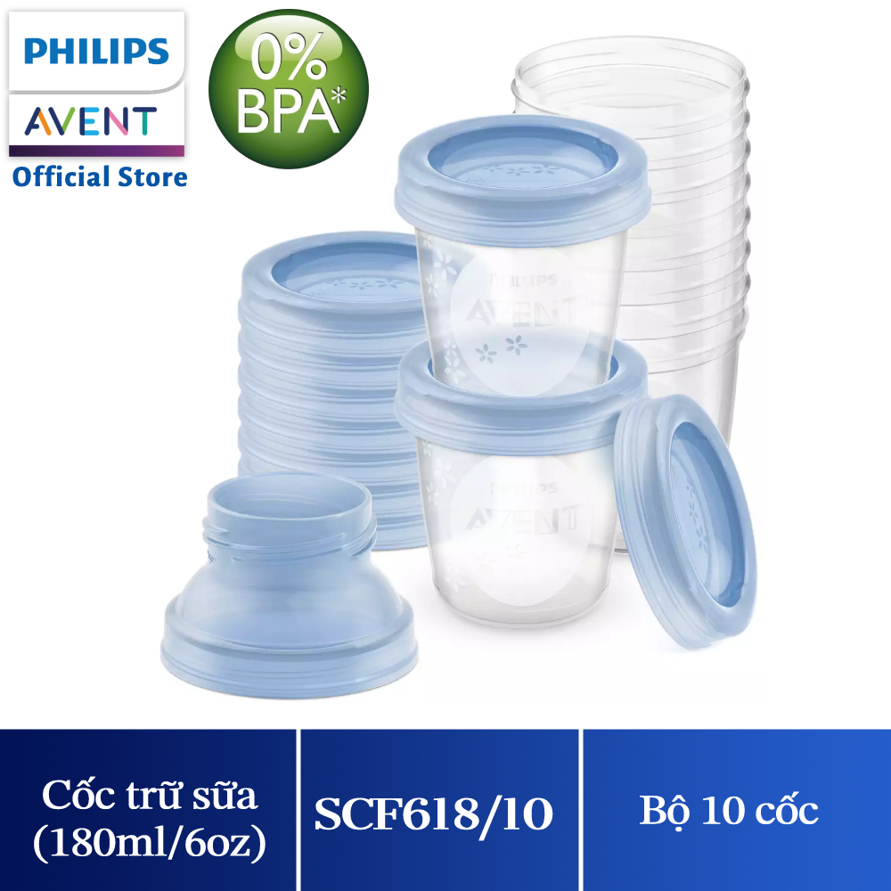 Cốc Trữ Sữa Philips Avent Dung Tích 180Mlcốc - Hộp 10 Cốc