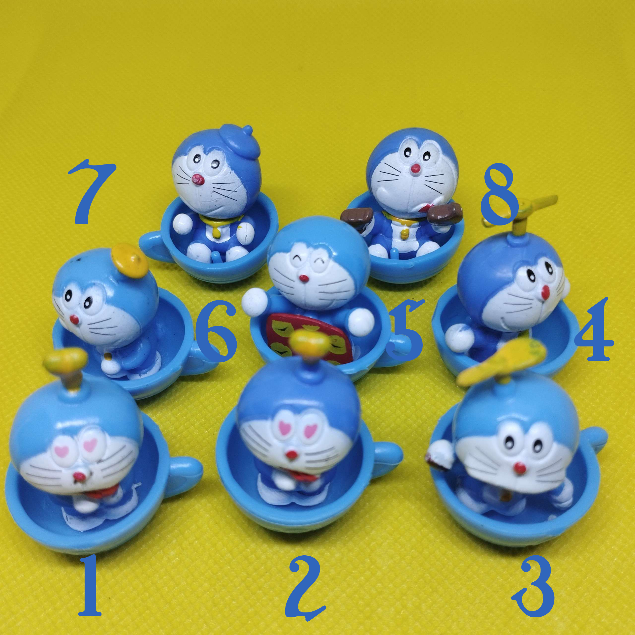 Doraemon ngồi trên tách trà - Bộ 1 mô hình nhân vật Doraemon dễ thương
