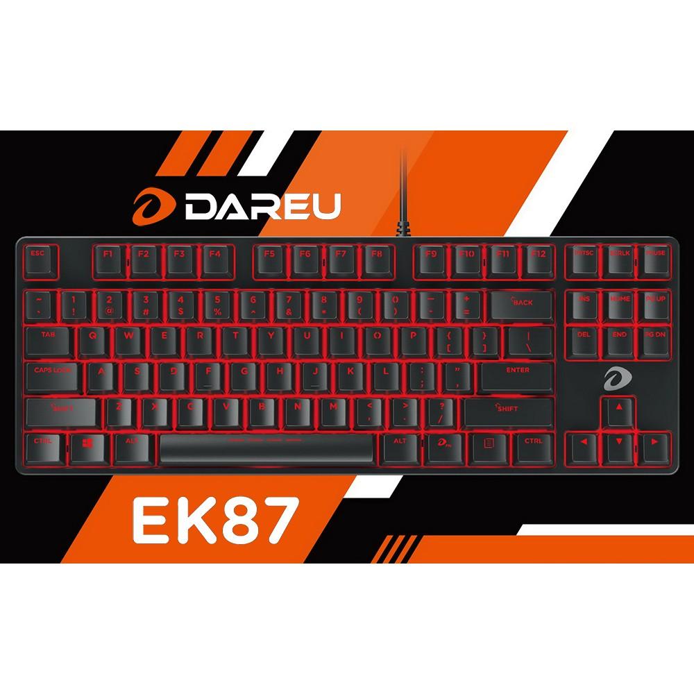 Bàn phím cơ DAREU EK87 PINK / WHITE / black Gaming - Hàng chính hãng