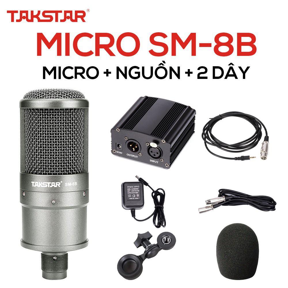 MICRO TAKSTAR SM8B Thu Âm Livestream Hát Karaoke Chuyên nghiệp - Hàng Chính Hãng