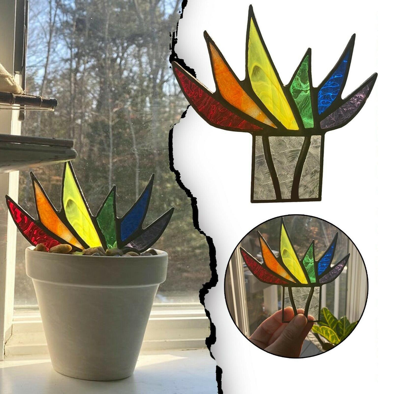 Cây lô hội mini acrylic trang trí vườn, nội thất gia đình