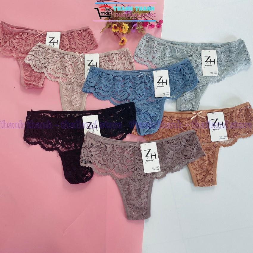 Quần lọt khe nữ Thái Lan ZH 683 free size L, chất ren mềm mại, co giản 4 chiều, mặc thoải mái