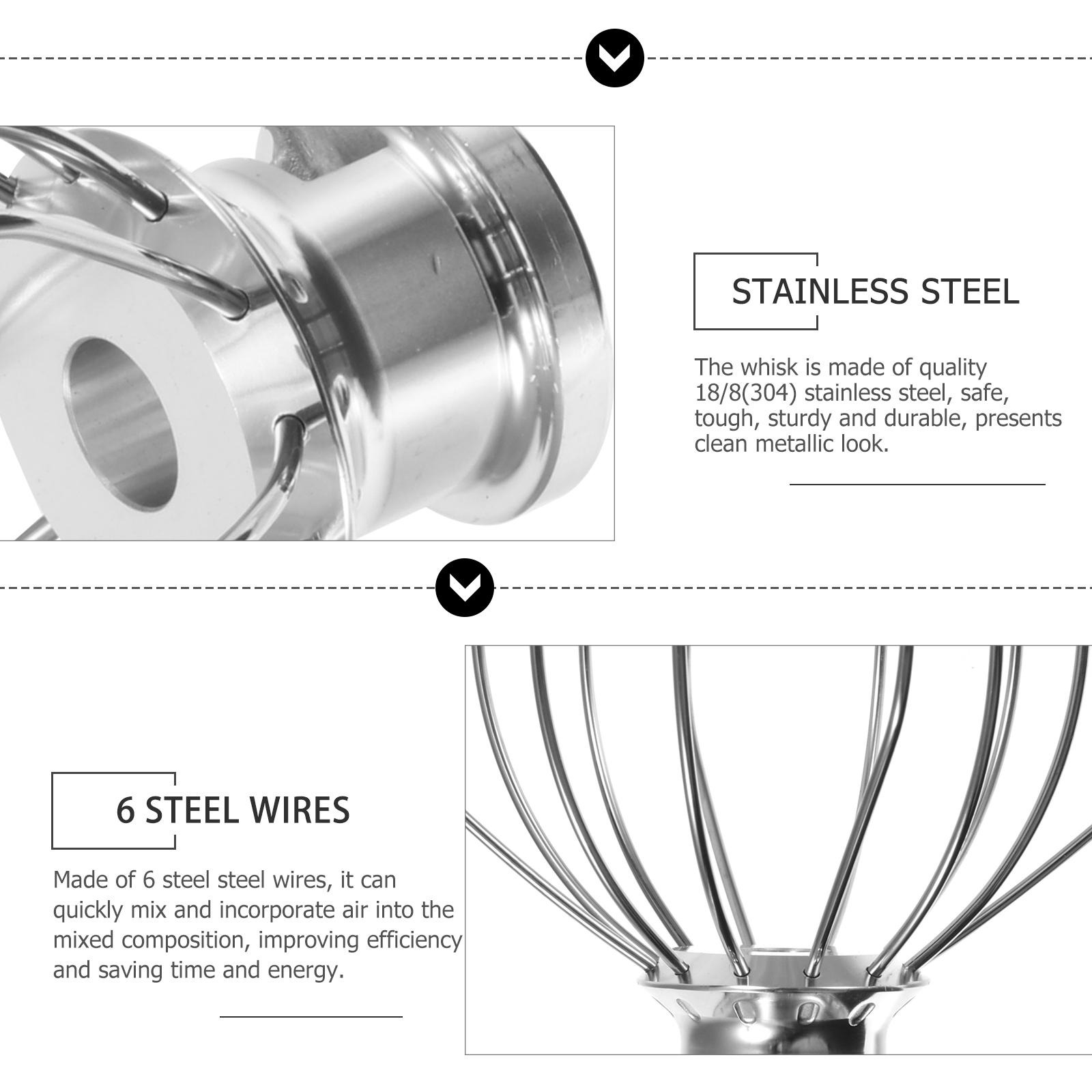 6 Kim Dây Đánh Bằng Roi Kèm Chân Đế Pha Máy Thay Thế Cho KitchenAid Nghiêng Đầu Trộn Trứng Bánh Sữa bột Kem