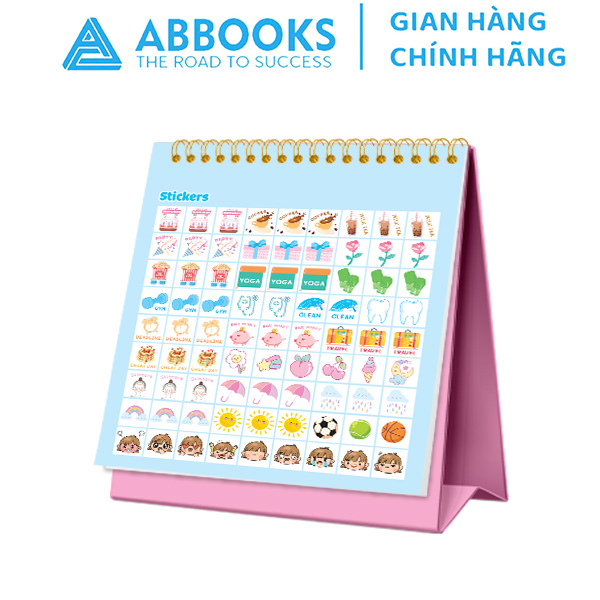 Lịch Để Bàn Mini 2026 – Bộ 5 Cuốn Lịch Có Note Kèm Sticker Trang Trí Dễ Thương (9x10.5cm) Bộ 5 Cuốn