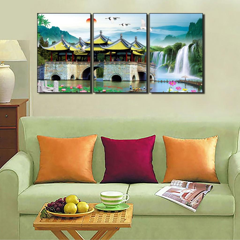 Tranh phong cảnh trang trí nhà phố - TĂNG KÈM ĐINH 3 CHÂN