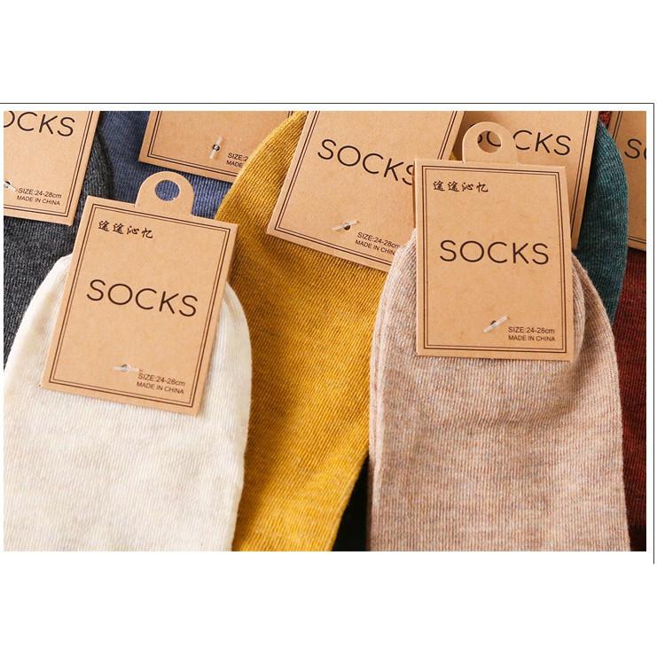 Set 10 Đôi Tất Cổ Ngắn Unisex Đa Sắc Chống Hôi Chân BT11