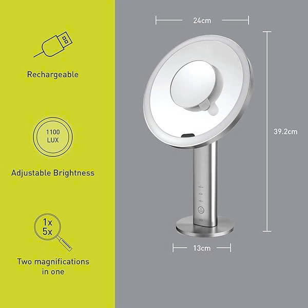 Gương trang điểm cảm biến thông minh EKO EK5288MT-1X iMira Ultra clear(Dark Grey) Made in EU Hàng chính hãng