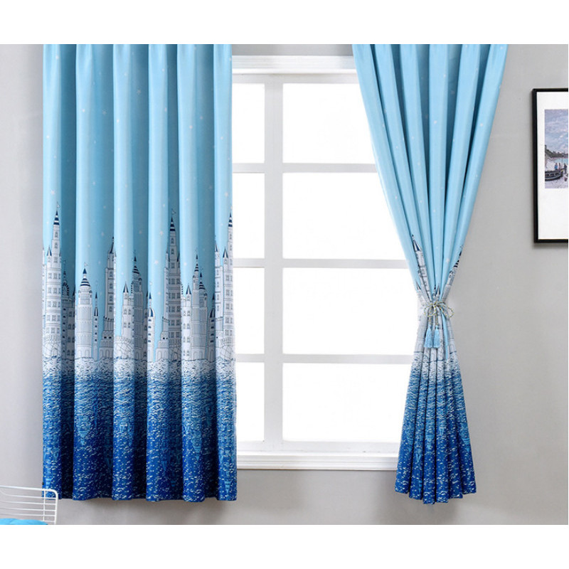 RÈM CỬA THÀNH PHỐ XANH SIZE 1M NGANG X 2M CAO (1 TẤM )