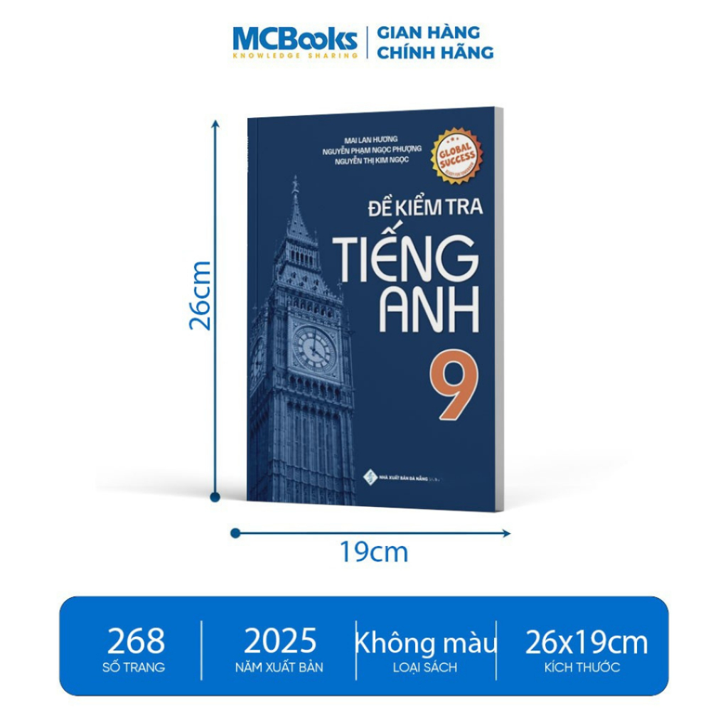 Sách - Đề Kiểm Tra Tiếng Anh Lớp 9 – Global Success - Mai Lan Hương