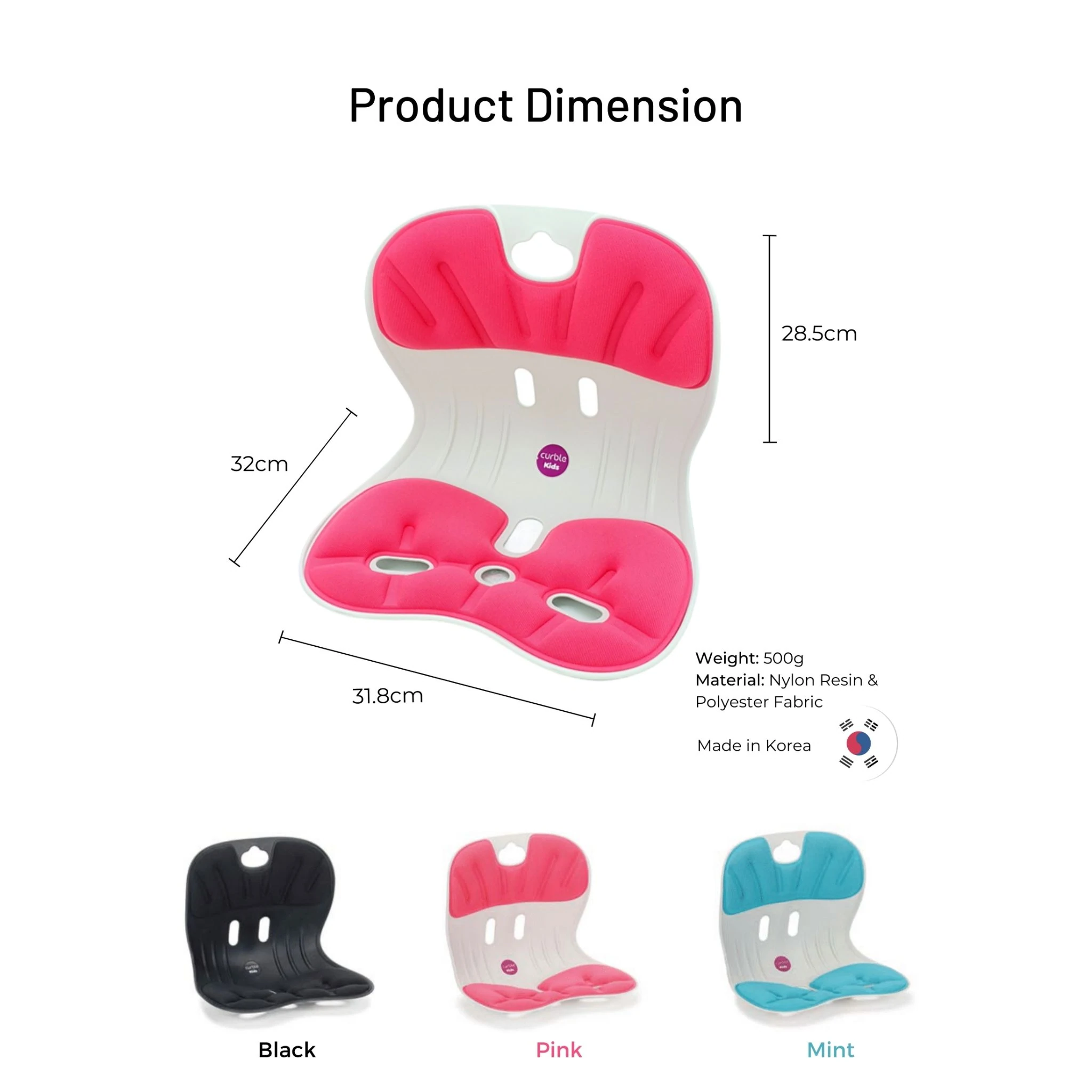 Ghế chỉnh dáng ngồi đúng, chống gù CURBLE KIDS - Phiên bản đặc biệt dùng cho trẻ em