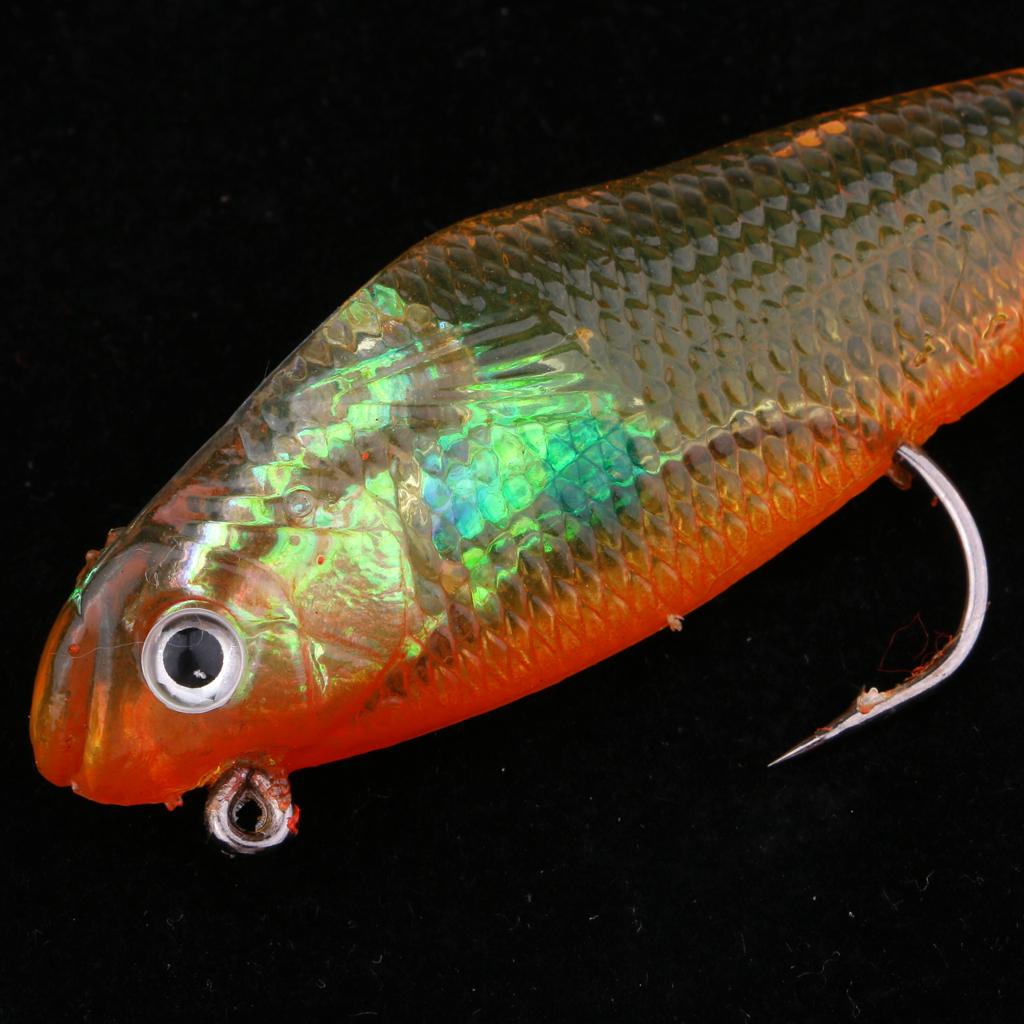 2pcs T Tail Soft Minnow Lure Lead Fishing Lures Silicone Shad Swimbaits 22g