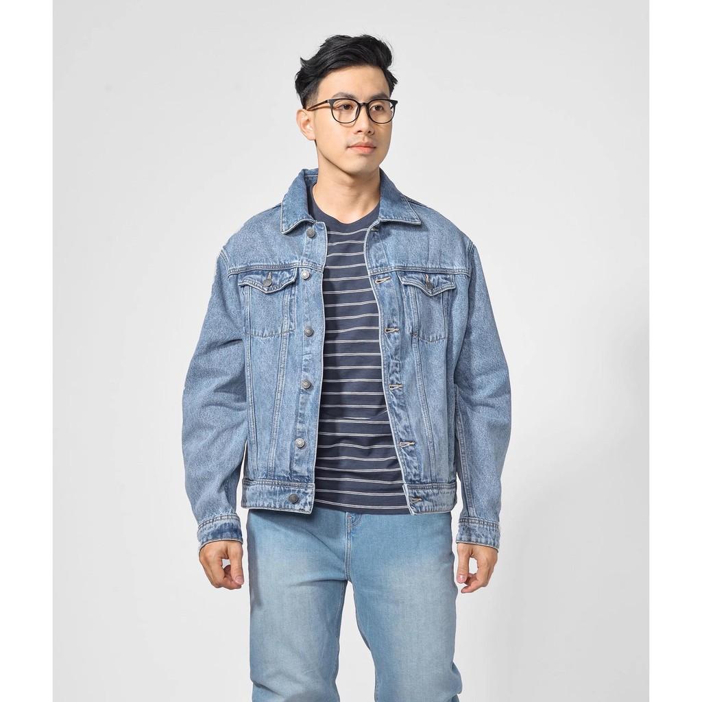 Áo khoác Jean nam (Jacket denim nam) form Loose - 10F20DJA005 shop LASTORE