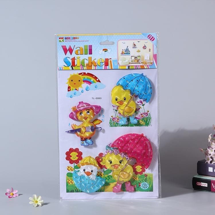 Decal dán tường động vật nổi 5D cho bé, hoạt hình nghộ nghĩnh, có video hình thật