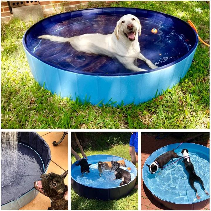 Hồ bơi tắm rửa cho Thú Cưng PORTABLE PAW POOL 80x20cm  - AsiaMart