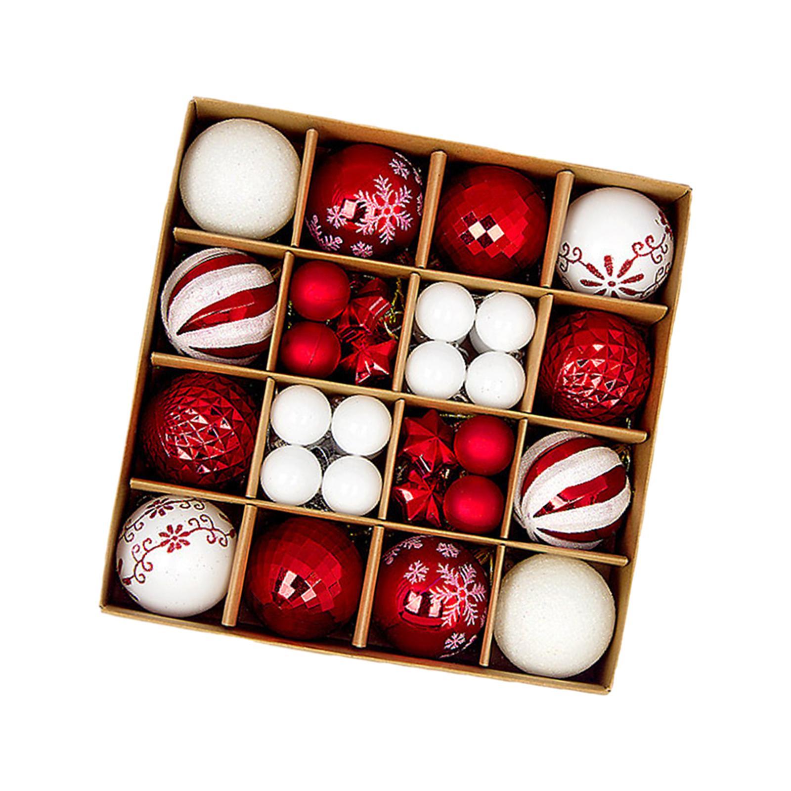 44x Christmas Balls Ornaments Christmas Tree Hanging Decoration for Birthday