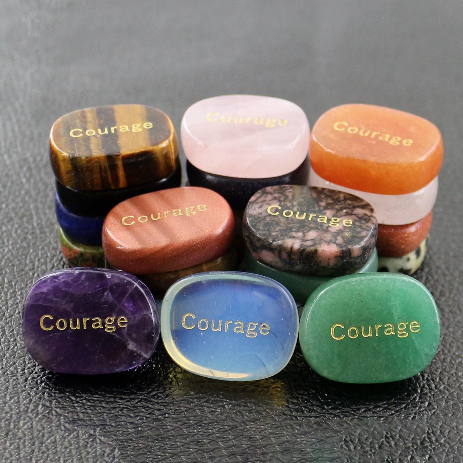 Tumbled Stones Tumbling Rock, Engraved Letters ,Collectible ,Arrangement Decoration DIY Gifts Tumble Rock Stones Figurines for Car